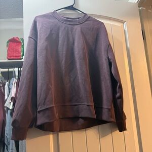 lululemon athletica goodnight plum softstreme oversized  Crewneck Sweater